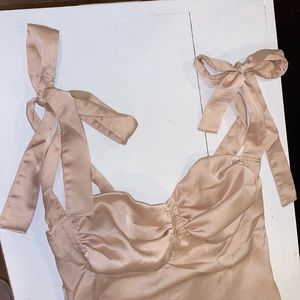 Cute Champagne Satin Tank from Missguided